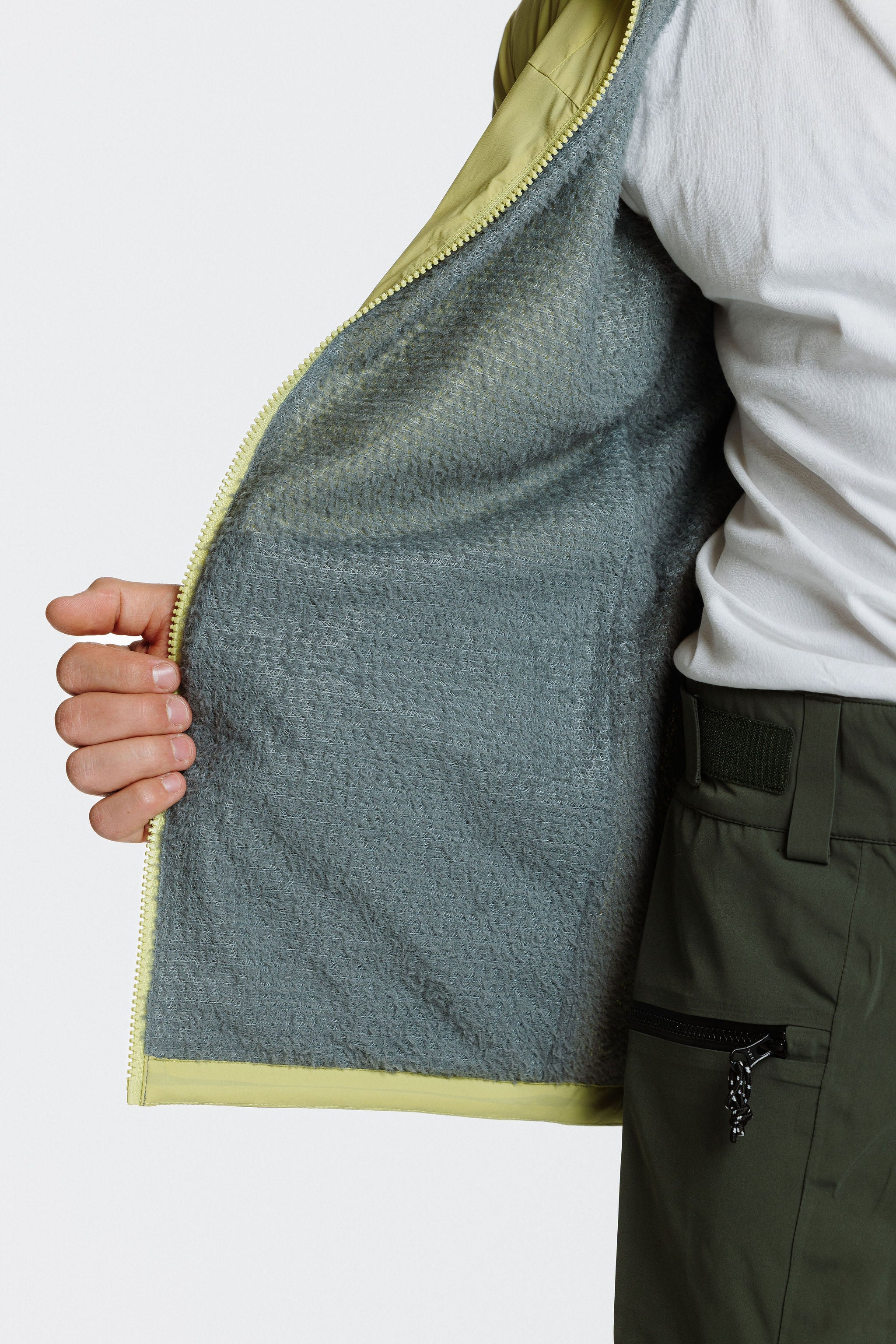 Bliss Hybridjacket Polartecalpha_men_optic green_inside detail