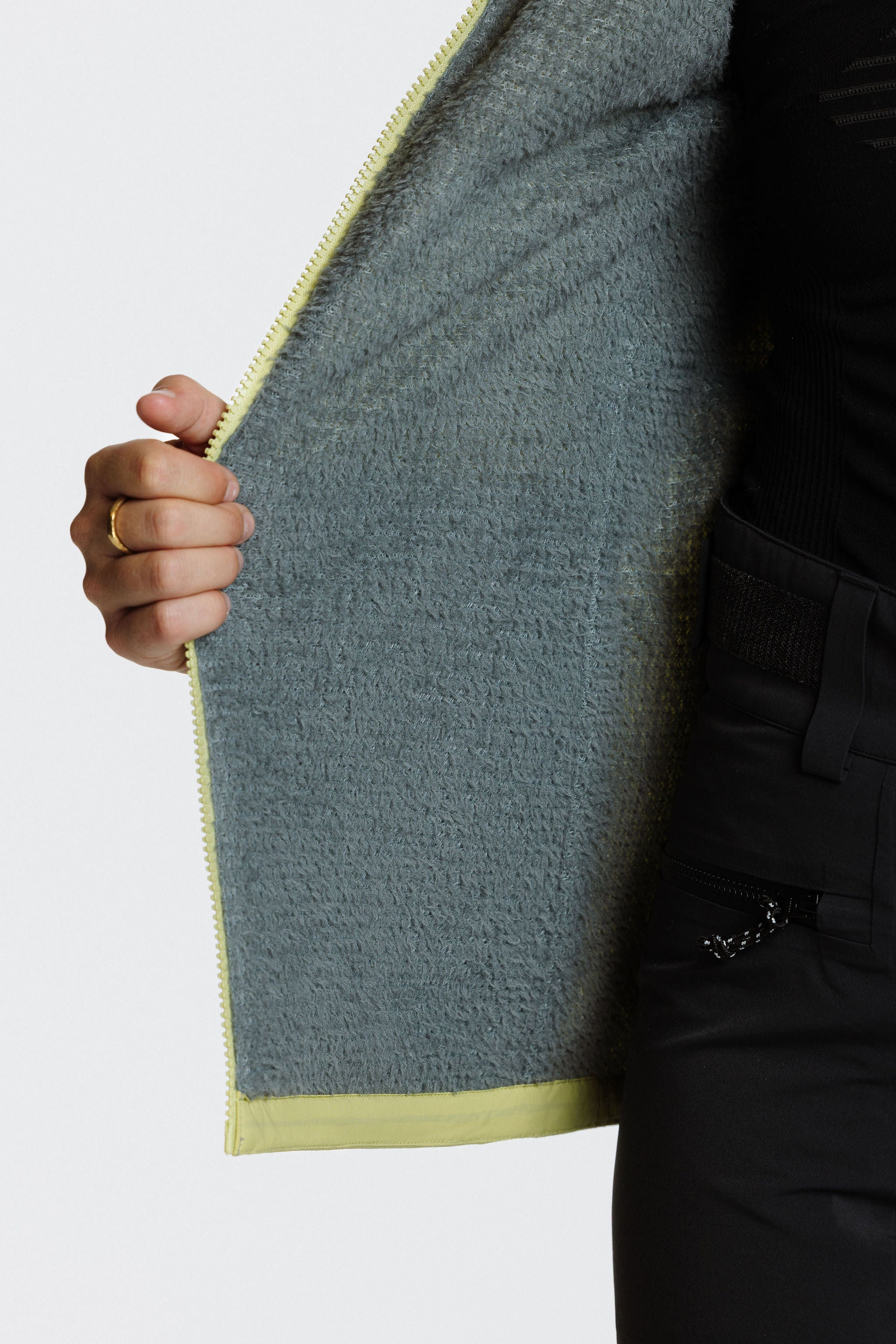 Bliss Hybridjacket Polartecalpha_women_optic green_inside detail view