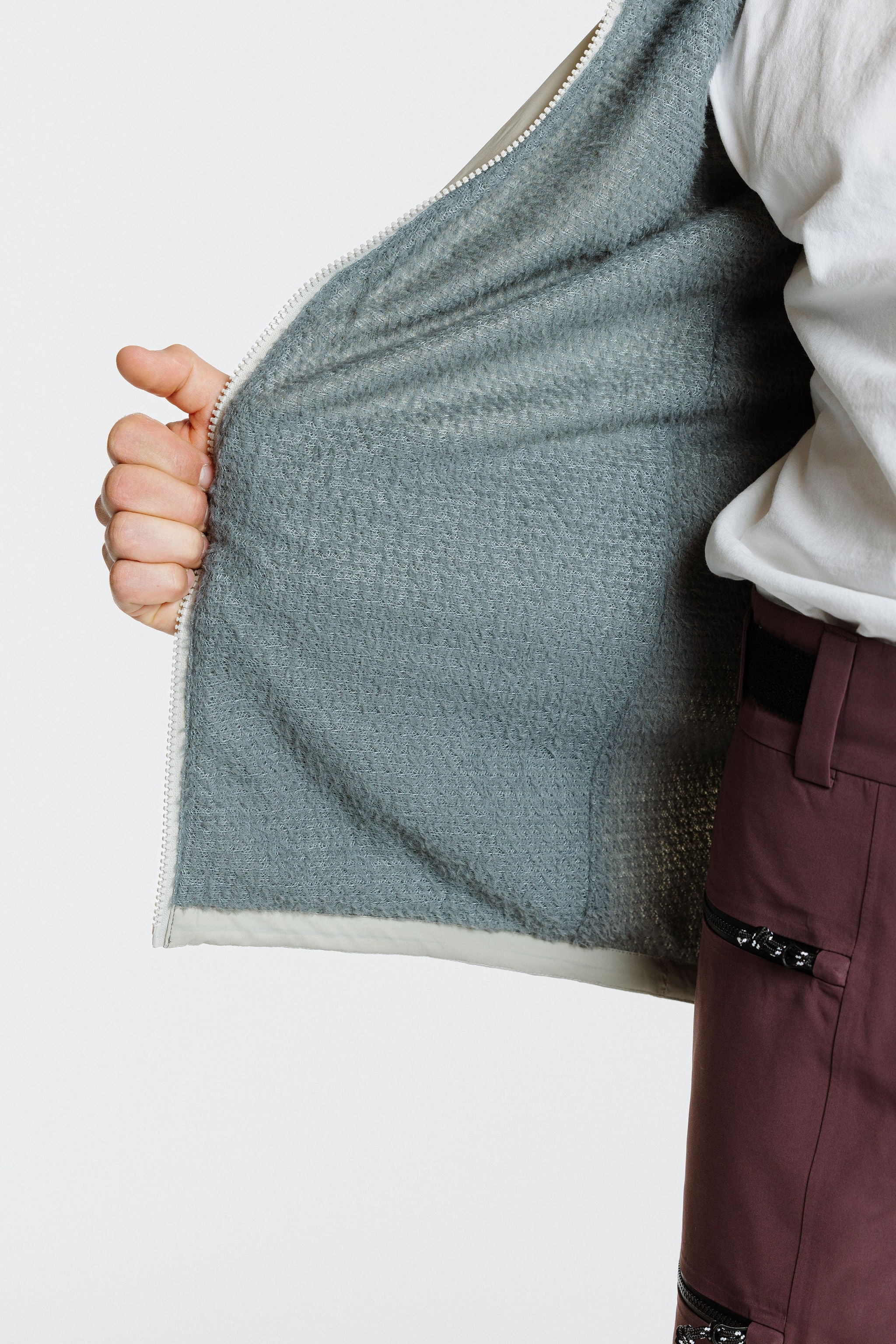 Bliss Hybridjacket Polartecalpha_men_agate stone_inside detail view