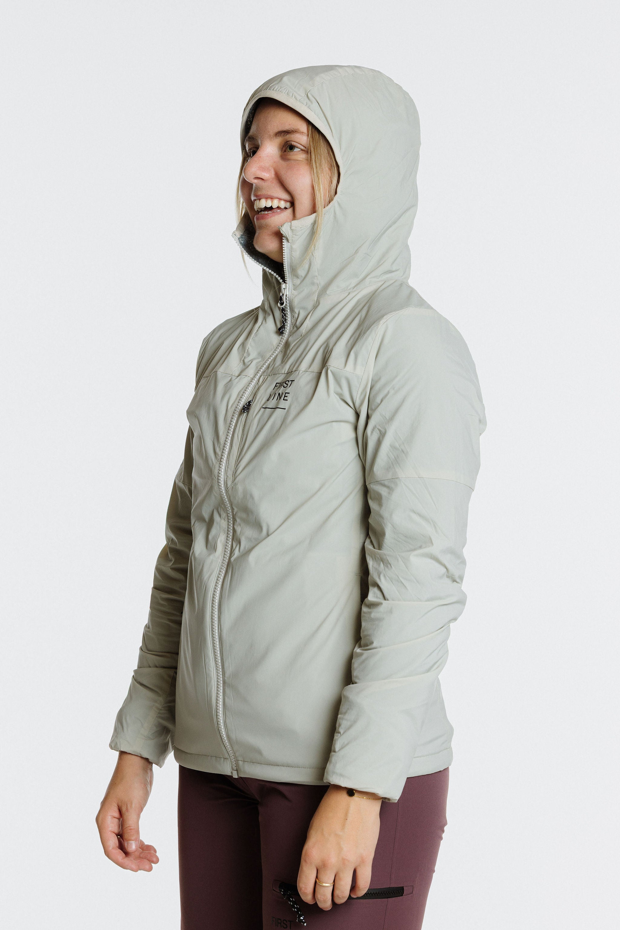 Bliss Hybridjacket Polartecalpha_women_agate stone_side view_hood detail