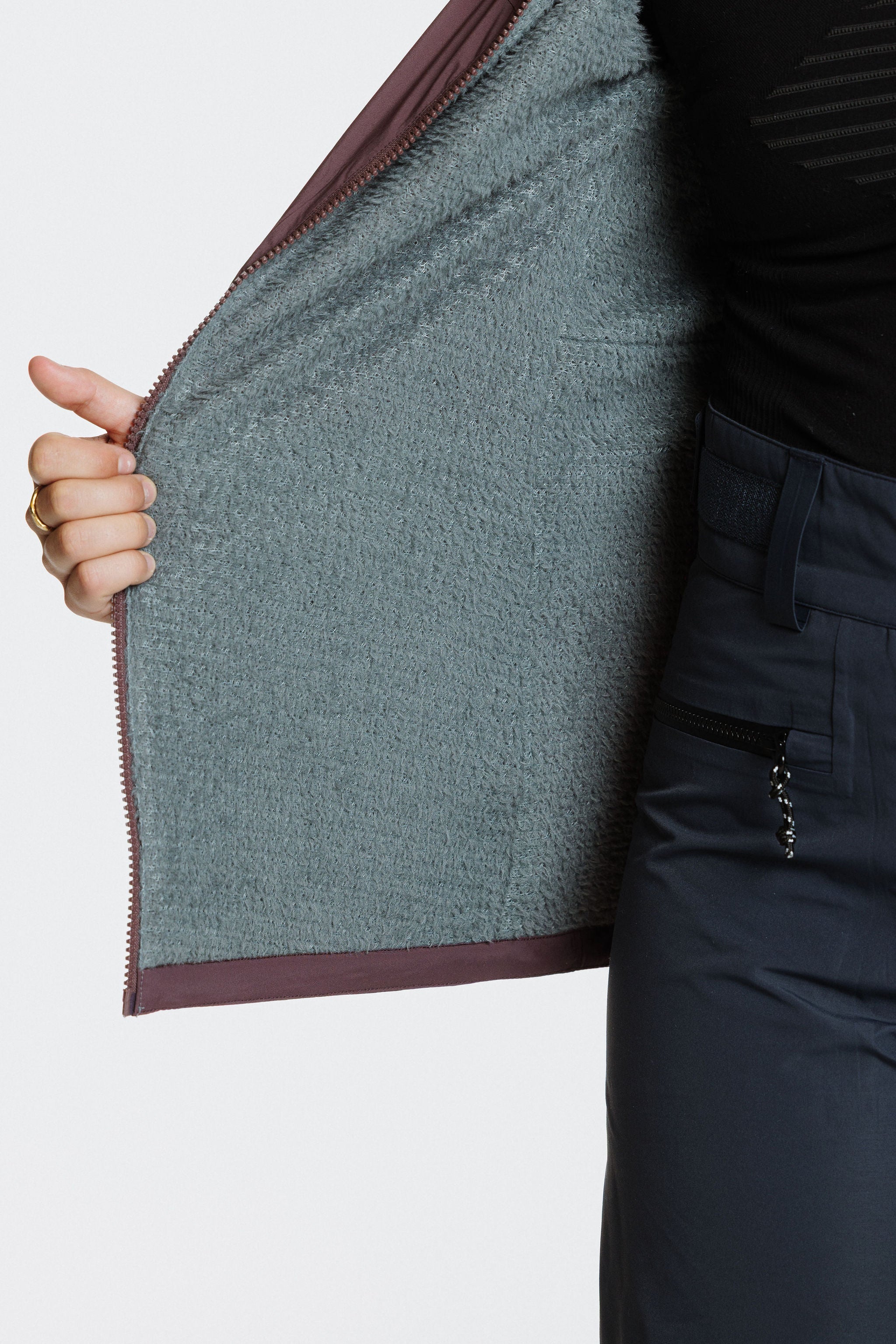 Bliss Hybridjacket Polartecalpha_women_cacao powder_inside view