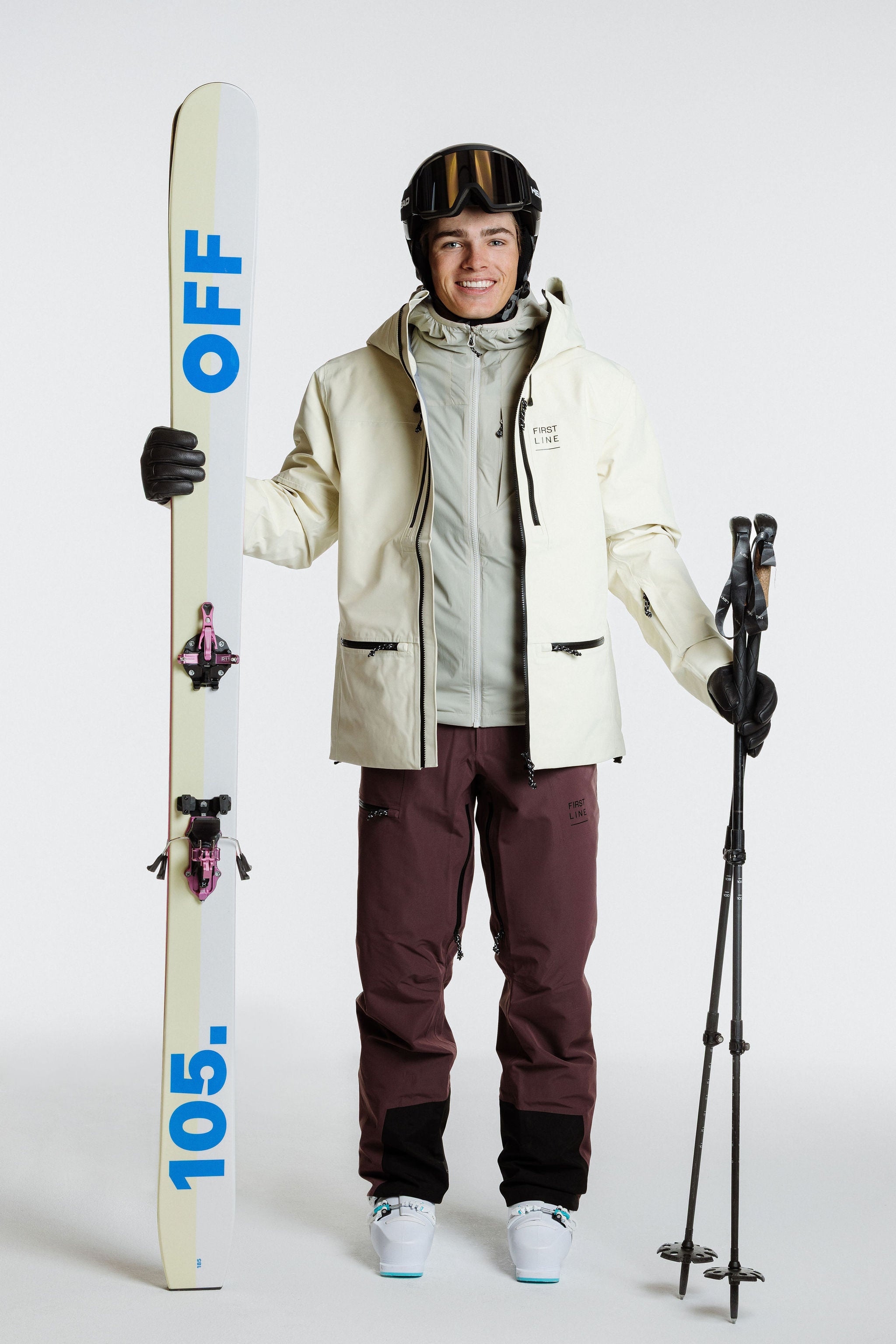 3-layer shell_men jacket and pants_snow_wax_cacaopowder_outfitcombo