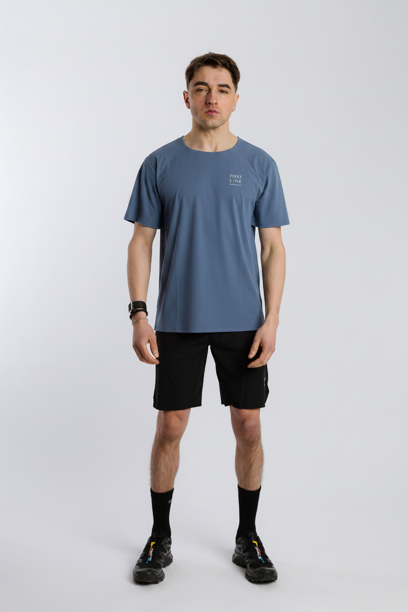 T-Shirt Dusty Blue – Damen Front Crop