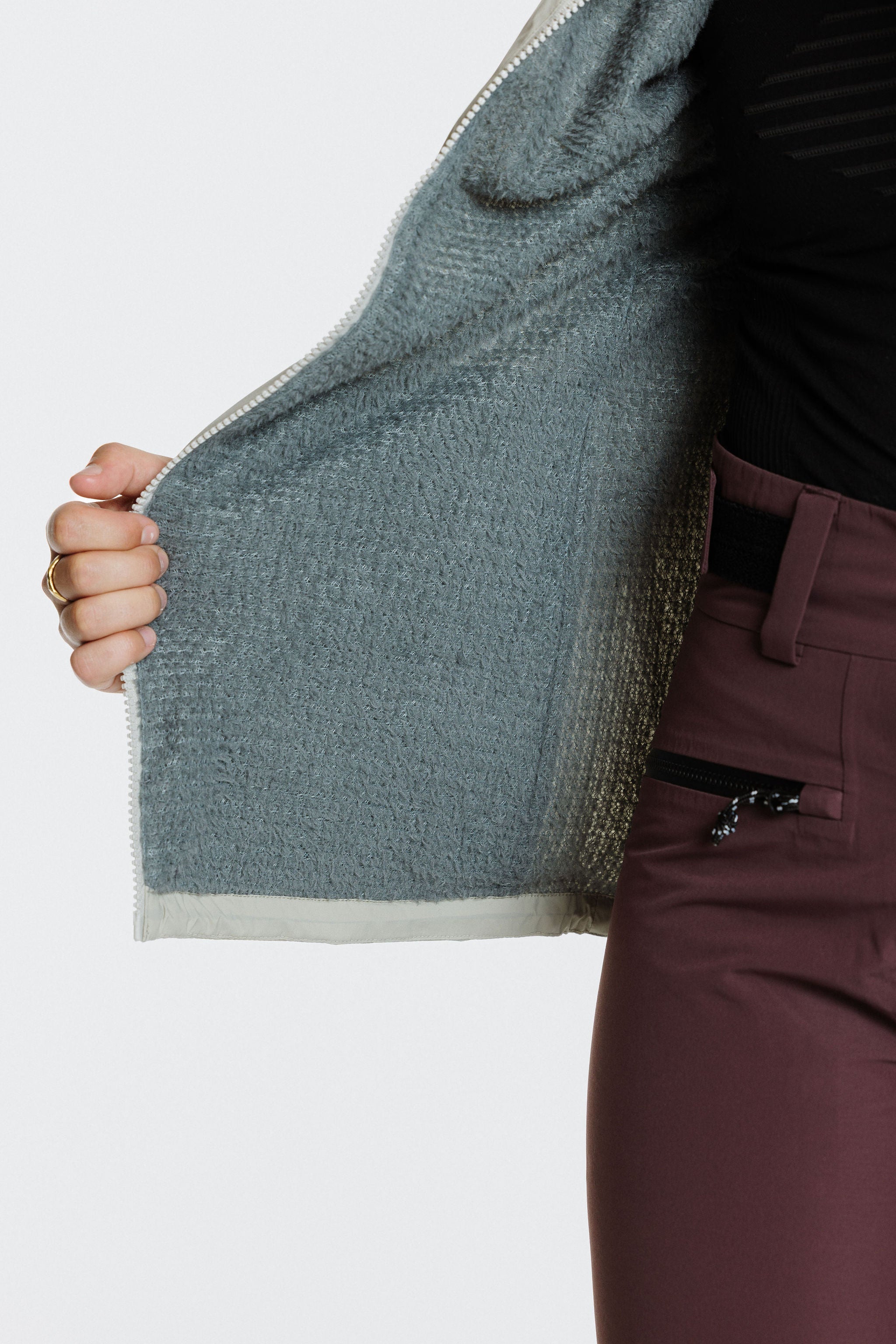 Bliss Hybridjacket Polartecalpha_women_agate stone_inside detail view
