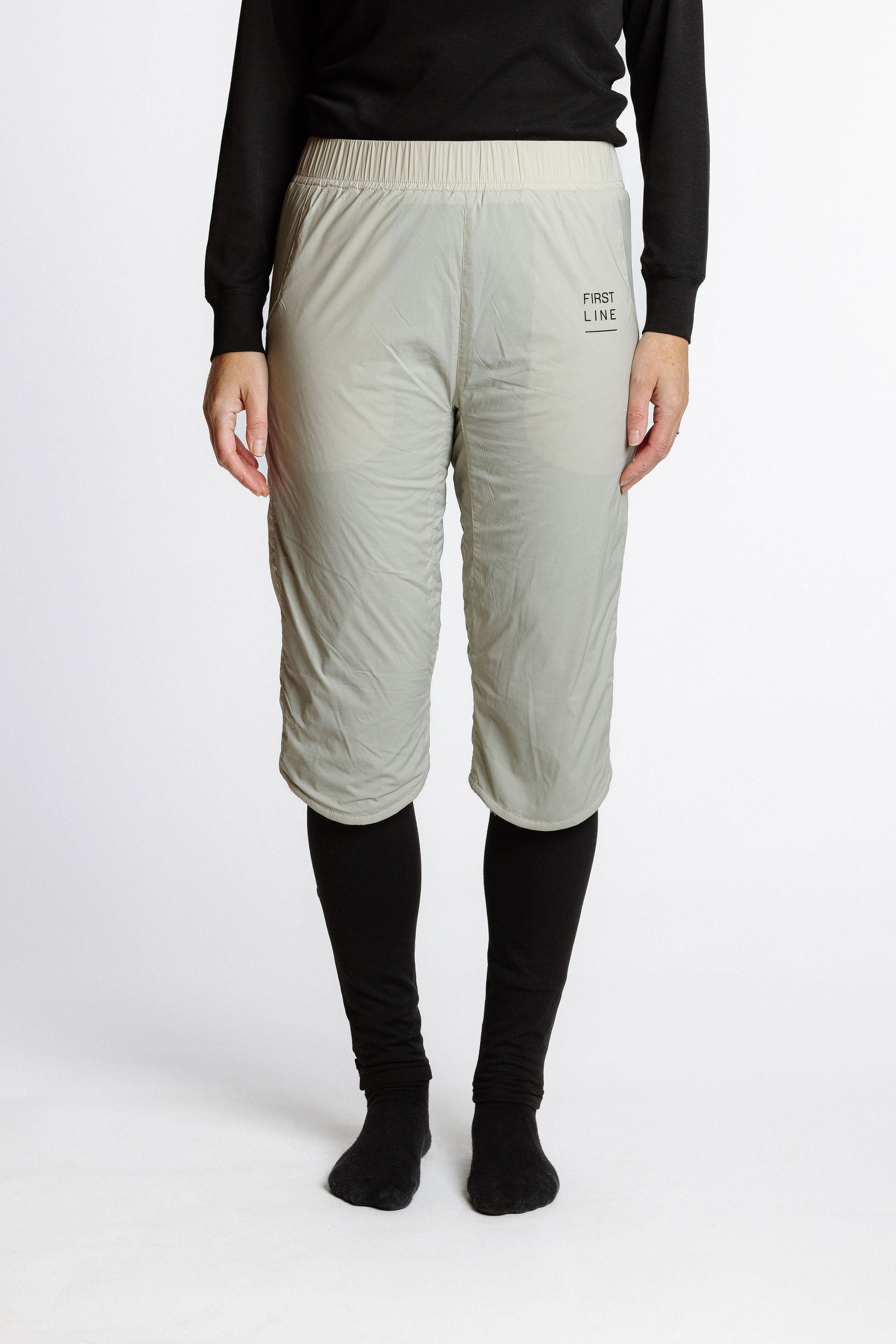 Blissshorts Polartecalpha_unisex_agatestone_frontview