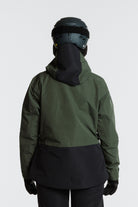 Enjo_3layershelljacket_women_primalolive_blackgraphite_backview