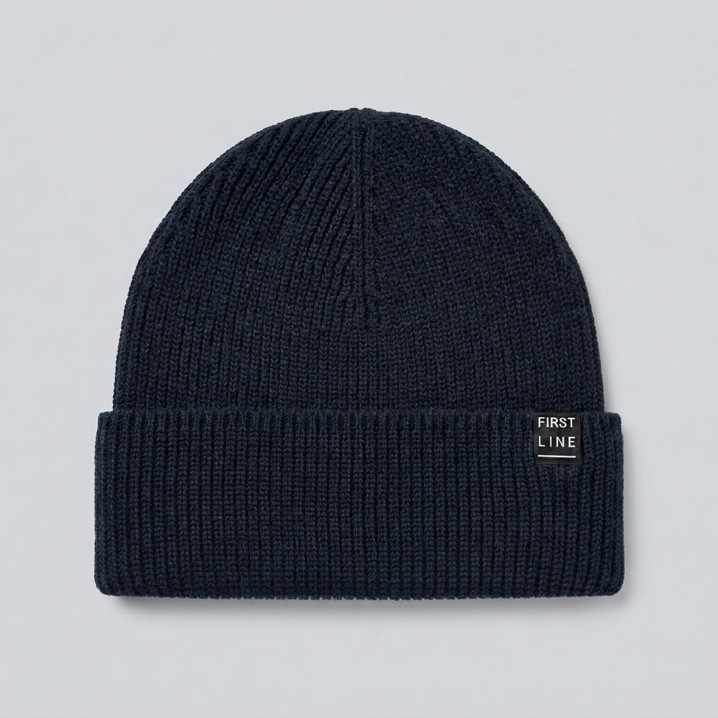 Alpine Merino Beanie in dunklem Midnight Blue
