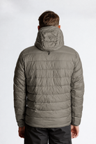 Rückansicht der Jacke in #807D6F