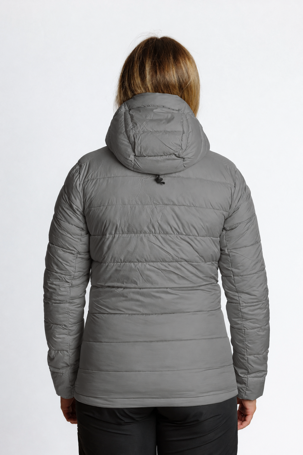 Rückansicht der Jacke in #80817D