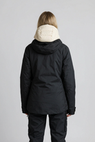 Schwarze Aussenjacke und Hose, Rückansicht