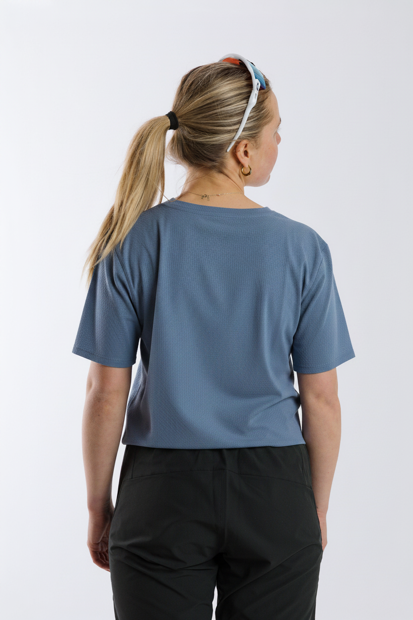 T-Shirt Dusty Blue – Damen Dreiviertel