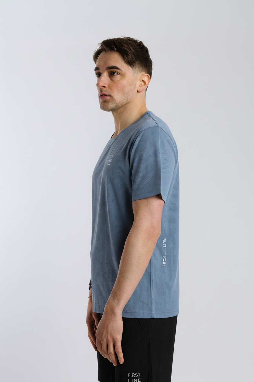 T-Shirt Dusty Blue – Damen Rücken