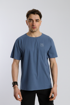 T-Shirt Dusty Blue – Damen Seite